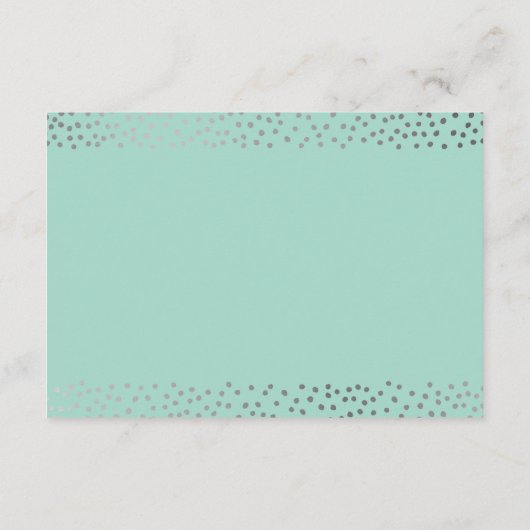 ENCLOSURE KARTE rustikale Mini silber Konfetti Min (Rückseite)