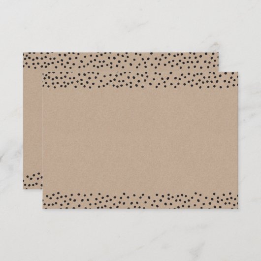 ENCLOSURE Rustikales Gold Mini Confetti Begleitkarte (Vorne/Hinten)