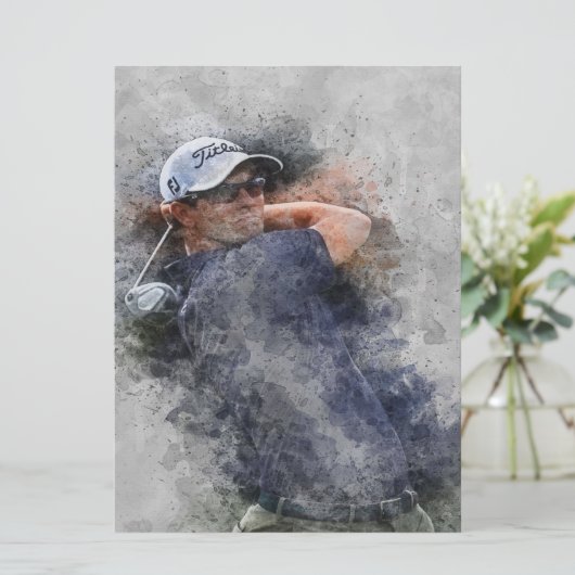 Encore Adam Scott Menükarte (Stehend Vorderseite)