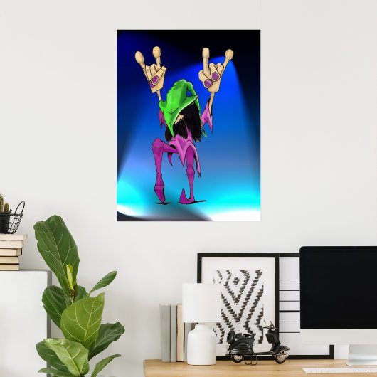 Encore Blue Lights Poster (Heimbüro)