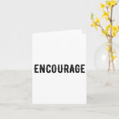 Encourage One Word Insrational Motivational Distre Karte (Gelbe Blume)