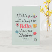 Encouragement - Islamic Karte (Gelbe Blume)