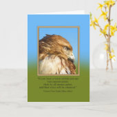 Encouragement, Rough-legged Hawk, Card Karte (Gelbe Blume)