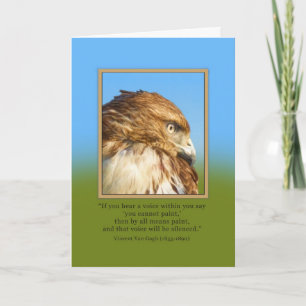 Encouragement, Rough-legged Hawk, Card Karte