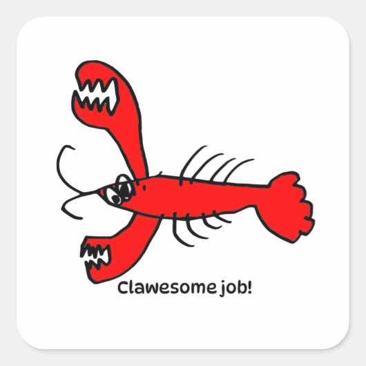 Encouragement Sticker for Kids - Lobster (Vorderseite)