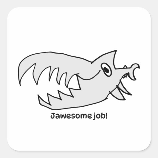 Encouragement Sticker for Kids - Shark (Vorderseite)
