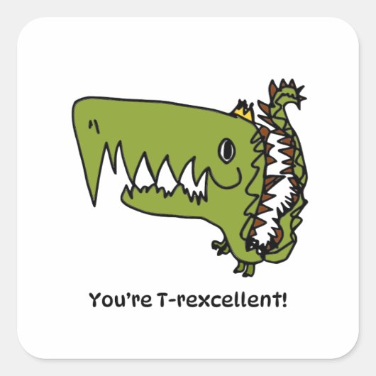 Encouragement Sticker for Kids - T-rex (Vorderseite)