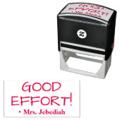 Encouraging "GOOD EFFORT!" + Custom Teacher Name Permastempel (Beispiel)