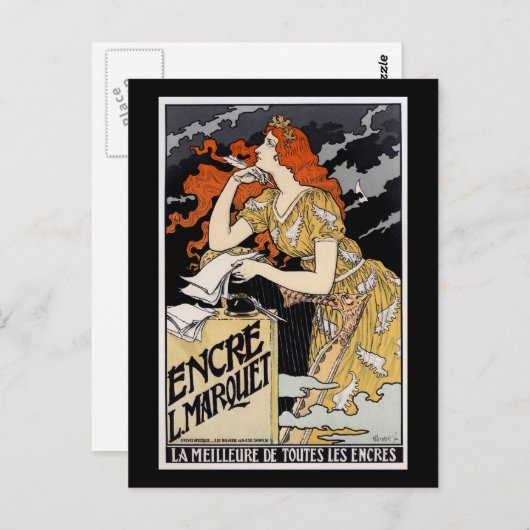 Encre L. Marquet, Eugène Grasset Postkarte (Vorne/Hinten)