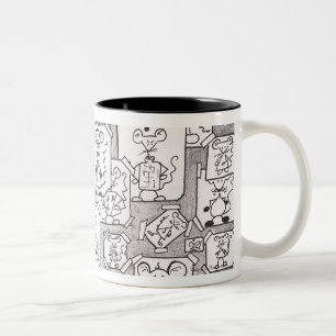 Encrées Mausskizzen Zweifarbige Tasse