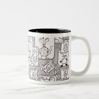 Encrées Mausskizzen Zweifarbige Tasse