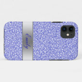 Encrusted Blue Diamonds Look Glitzer Patter Case-Mate iPhone Hülle (Rückseite (Horizontal))