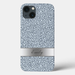 Encrusted Diamonds Look Glitzer Patter iPhone 13 Hülle