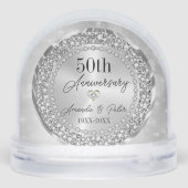 Encrusted Diamonds Wedding Anniversary Schneekugeln (Rückseite)