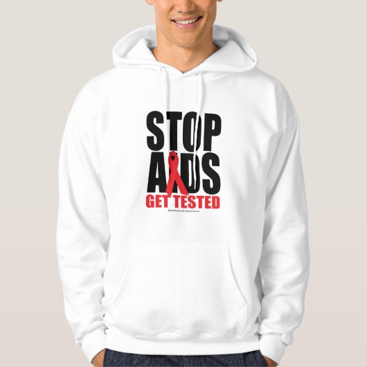 End-AIDS: Erhalten Sie geprüft Hoodie (Vorderseite)