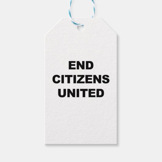 End Citizens United Geschenkanhänger (Vorderseite)