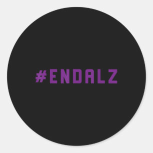 #end End Heimers End for Heimers Awareness Runder Aufkleber