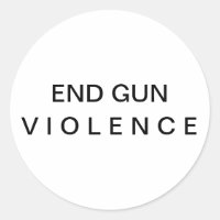End Gun Gewalt Message Round-Aufkleber