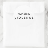End Gun Gewalt Message Round-Aufkleber Runder Aufkleber (Tasche)