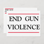 End Gun-Gewalt Postkarte (Vorne/Hinten)