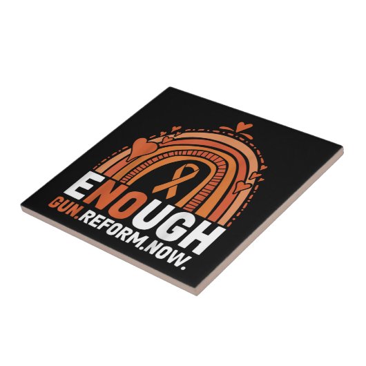 End Gun Gewalt Wear Orange T - Shirt Classic Fliese (Seite)