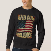 End Gun Violence Awareness US Flag Gun Control Sweatshirt (Vorderseite)