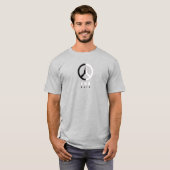 End Hate - Black and White Hand Peace Sign T-Shirt (Vorne ganz)