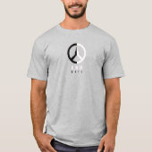 End Hate - Black and White Hand Peace Sign T-Shirt (Vorderseite)