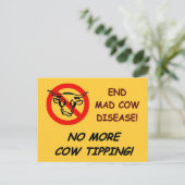 End Mad Cow Disease Postkarte (Stehend Vorderseite)