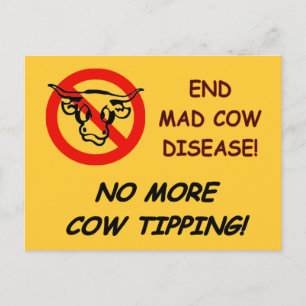 End Mad Cow Disease Postkarte