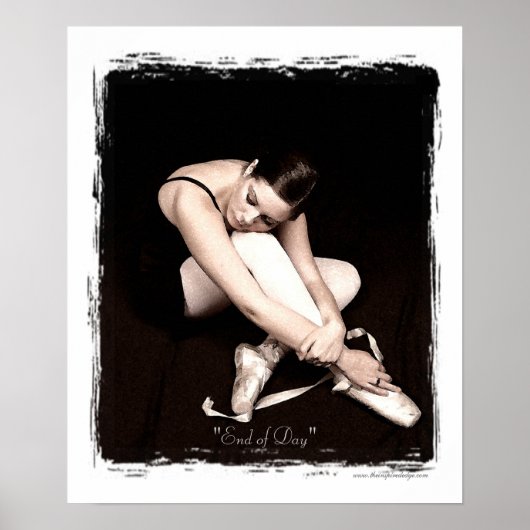 "End of Day" Ballerina Print Poster (Vorne)