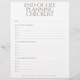 End-of-Life Planning Checklist Briefbogen