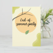 End of Summer Garden Party Invitation Einladung (Stehend Vorderseite)
