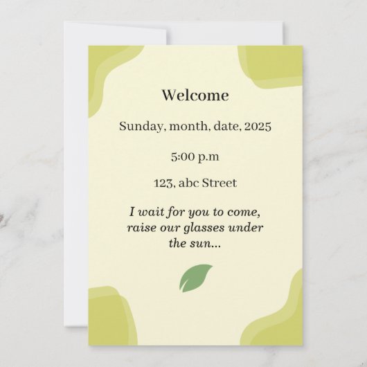 End of Summer Garden Party Invitation Einladung (Rückseite)