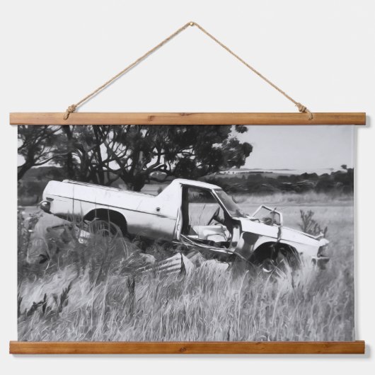 End of the Journey Wandteppich Mit Holzrahmen (Vorne)