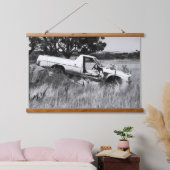 End of the Journey Wandteppich Mit Holzrahmen (Schlafzimmer)