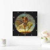 END OF THE TRAIL QUADRATISCHE WANDUHR (Zuhause)