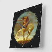 END OF THE TRAIL QUADRATISCHE WANDUHR (Winkel)