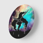 End of the Trail silhouette Wall Clock Runde Wanduhr (Winkel)