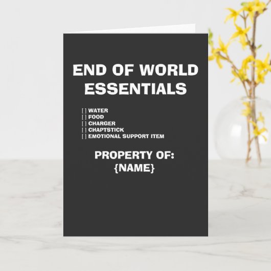 End of World Karte (Gelbe Blume)