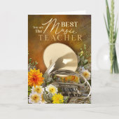 End-Of-Year French Horn Music Teacher Thank You Karte (Vorderseite)