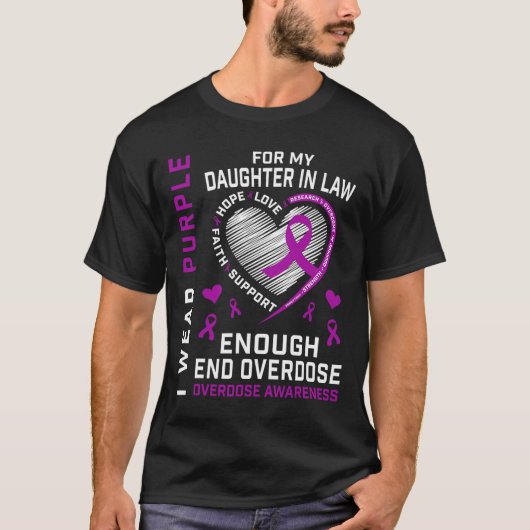 End Overdose Awareness Shirt Enough Purple Daughte (Vorderseite)