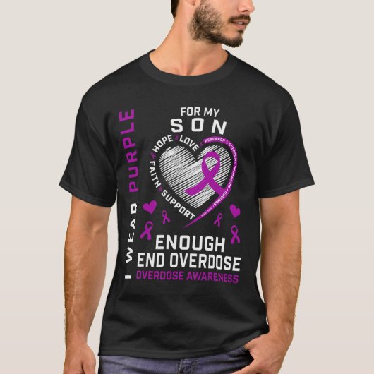 End Overdose Awareness Shirt Enough Purple For My  (Vorderseite)