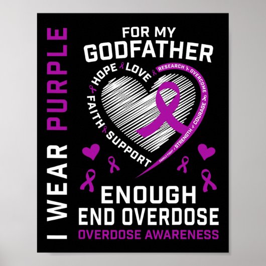 End Overdose Awareness Shirt Enough Purple For My  Poster (Vorne)