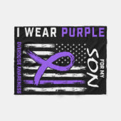 End Overdose Awareness Shirt Son August Purple Fla Fleecedecke (Vorderseite (Horizontal))