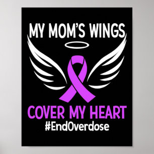 End Overdose My Mom's Wings Bedeckt Mein Herz Lila Poster