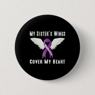 End Overdose My Sister's Wings Cover My Heart  Button