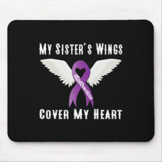 End Overdose My Sister's Wings Cover My Heart  Mousepad