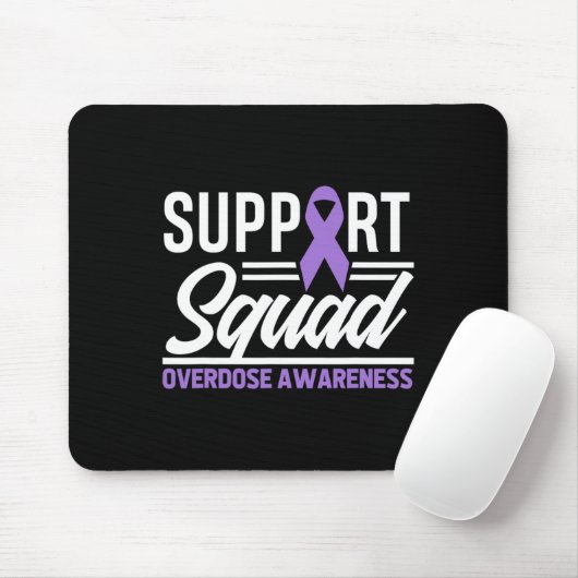 End Overdose Support Squad Overdose Awareness Mousepad (Mit Mouse)