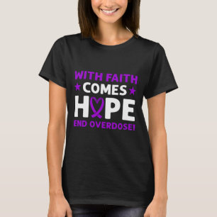End Overdose! Violettes Band. Überdosierungsbewuss T-Shirt